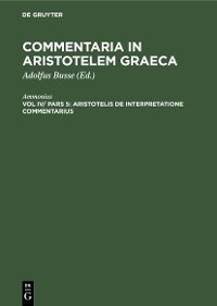 Cover Aristotelis de interpretatione commentarius