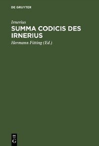 Cover Summa codicis des Irnerius