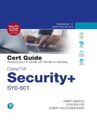 Cover CompTIA Security+ SY0-601 Cert Guide Pearson uCertify Course Access Code Card
