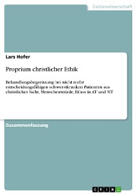 Cover Proprium christlicher Ethik