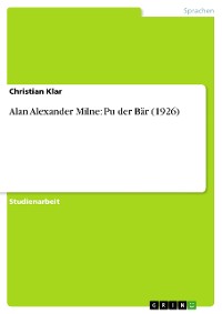 Cover Alan Alexander Milne: Pu der Bär (1926)