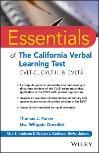 Cover Essentials of the California Verbal Learning Test