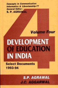 Cover Development of Education in India: Select Documents 1993-94 (Concepts in Communication Informatics and Librarianship-77)