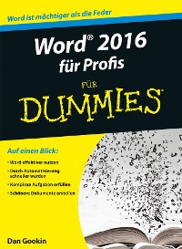 Cover Word 2016 für Profis für Dummies