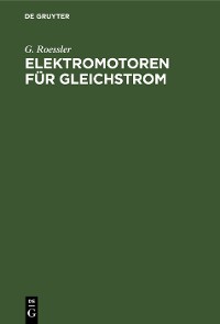 Cover Elektromotoren für Gleichstrom
