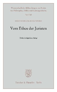 Cover Vom Ethos der Juristen.