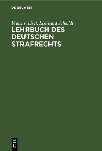 Cover Lehrbuch des Deutschen Strafrechts