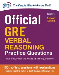 Cover Official GRE Verbal Reasoning Practice Questions, Second Edition, Volume 1