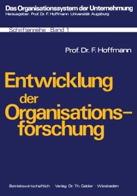 Cover Entwicklung der Organisationsforschung