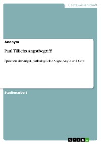 Cover Paul Tillichs Angstbegriff