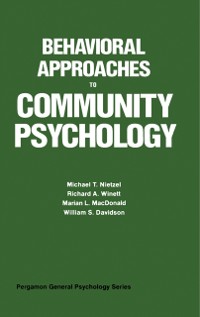 Cover Behavioral Approaches to Community Psychology