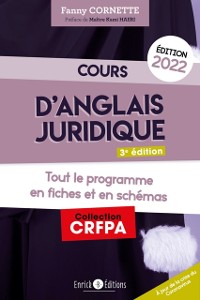 Cover Cours d''anglais juridique 2022