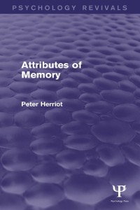 Cover Attributes of Memory (Psychology Revivals)