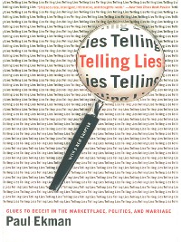 Cover Telling Lies: Clues to Deceit in the Marketplace, Politics, and Marriage (Revised Edition)
