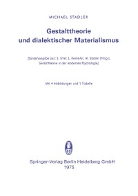 Cover Gestalttheorie und dialektischer Materialismus