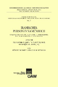 Cover Iranisches Personennamenbuch / Iranisches Personennamenbuch Band VIII: Iranische Namen in ägyptischer Nebenüberlieferung