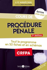Cover Cours de procédure pénale 2024-2025