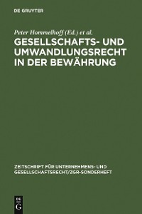 Cover Gesellschafts- und Umwandlungsrecht in der Bewährung