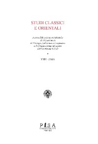 Cover Studi classici orientali 2023