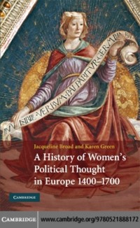 Cover History of Women's Political Thought in Europe, 1400-1700