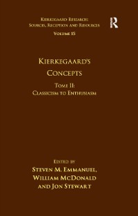Cover Volume 15, Tome II: Kierkegaard''s Concepts