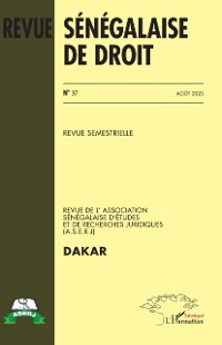 Cover Revue Sénégalaise de Droit n° 37 Août 2023