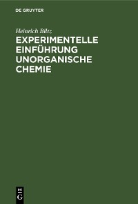 Cover Experimentelle Einführung unorganische Chemie