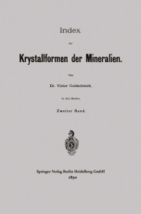 Cover Index der Krystallformen der Mineralien