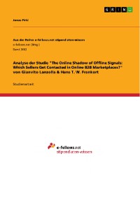 Cover Analyse der Studie "The Online Shadow of Offline Signals: Which Sellers Get Contacted in Online B2B Marketplaces?" von Gianvito Lanzolla & Hans T. W. Frankort