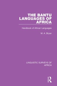 Cover Bantu Languages of Africa