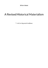 Cover A Revised Historical Materialism