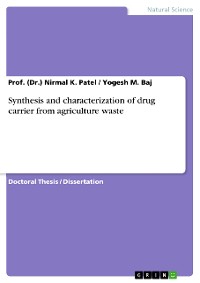 Cover Synthesis and characterization of drug carrier from agriculture waste