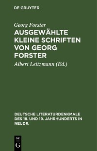 Cover Ausgewählte kleine Schriften von Georg Forster