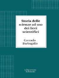 Cover Storia delle scienze ad uso dei licei scientifici