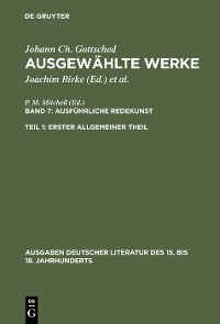 Cover Ausführliche Redekunst. Erster Allgemeiner Theil