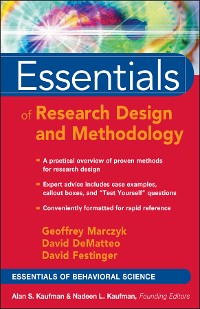 Cover Essentials of Research Design and Methodology