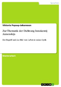 Cover Zur Thematik der Dichtung Innokentij Annenskijs