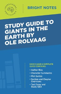 Cover Study Guide to Giants in the Earth by Ole Rolvaag