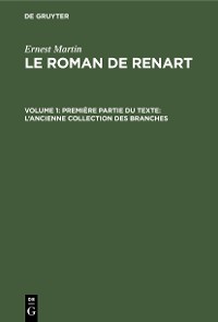 Cover Première partie du texte: L’ancienne collection des branches