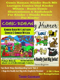 Cover Comic Roman: Kinder Buch Mit Lustigen Comics Und Kinder Witzen - Bunte Comic Illustrationen & Audiobuch für Kinder + Hunde Bücher für Kinder: 2 In 1 Furz Buch Box Set