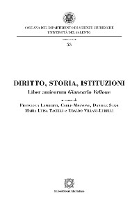 Cover Diritto, Storia, Istituzioni. Liber amicorum Giancarlo Vallone