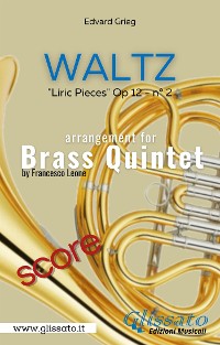 Cover Lyric Piece op.112 No 2 (Waltz) - Brass Quintet score
