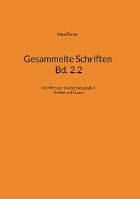 Cover Gesammelte Schriften Bd. 2.2