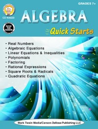 Cover Algebra Quick Starts, Grades 7 - 12