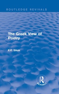 Cover The Greek View of Poetry
