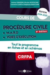 Cover Cours de procédure civile et modes alternatifs de règlement des différends 2024-2025