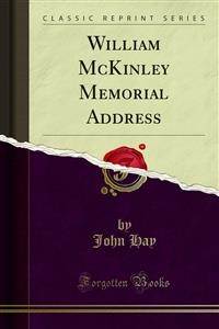 Cover William McKinley Memorial Address