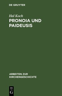 Cover Pronoia und Paideusis