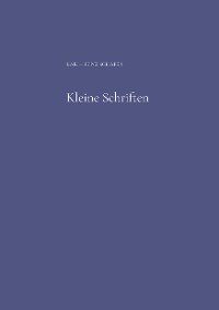 Cover Kleine Schriften