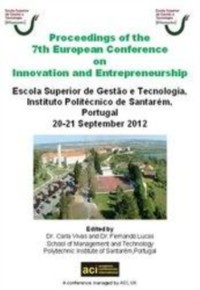 Cover Proceedings of the 7th European Conference on Innovation and Entrepreneurship : ECIE 2012